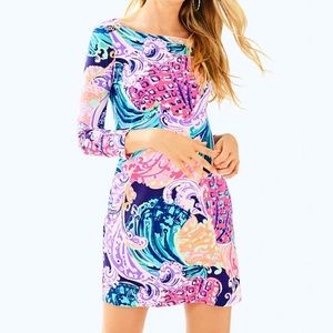 Lilly Pulitzer Sophie Dress L button sleeves EUC